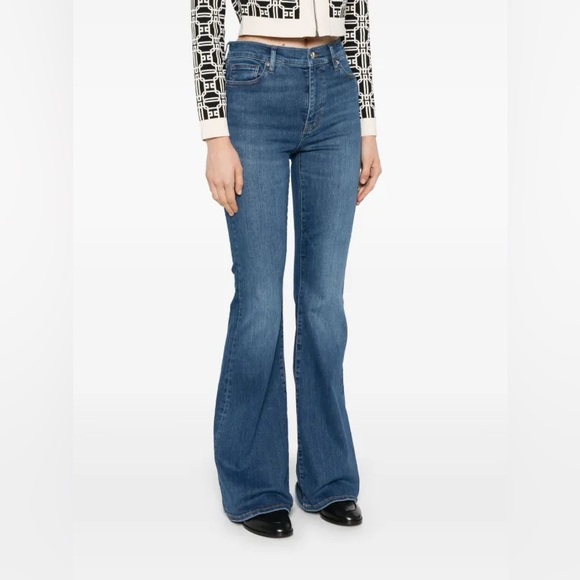 Frame Denim Denim - FRAME
Le High Flare Jeans High Waisted Washed Blue Stretchy Size US31